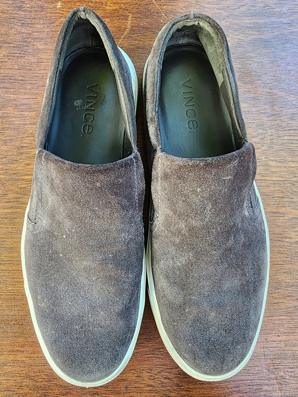 Vince Warren Suede Platform Slip On Sneakers Brown